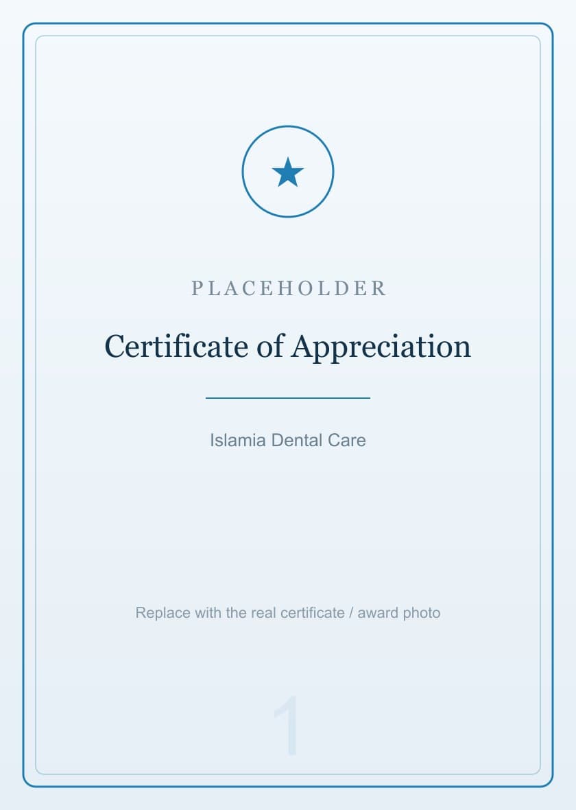 Certificate of Appreciation