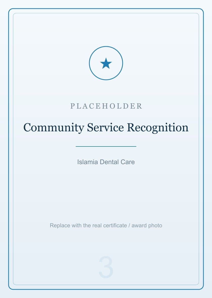 Community Service Recognition