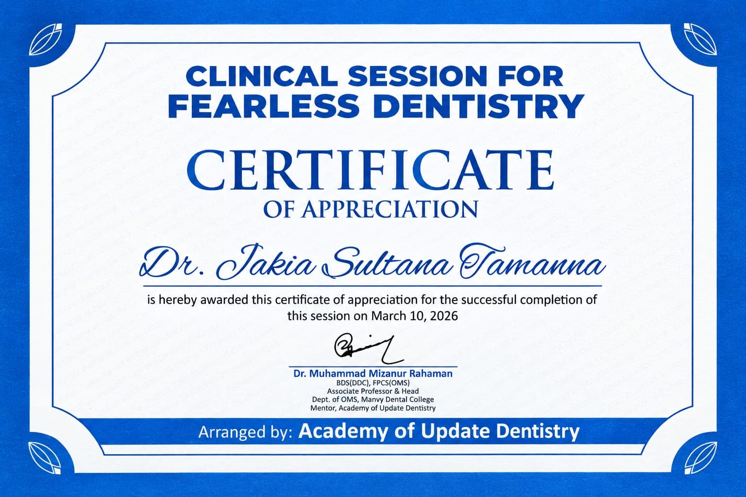 Best Dental Care Award